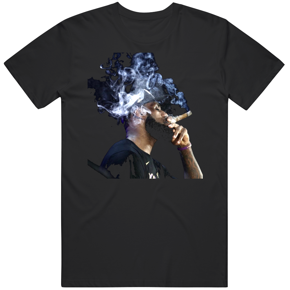 Lebron James Cigar Smoke Champion 2020 Los Angeles Basketball Fan