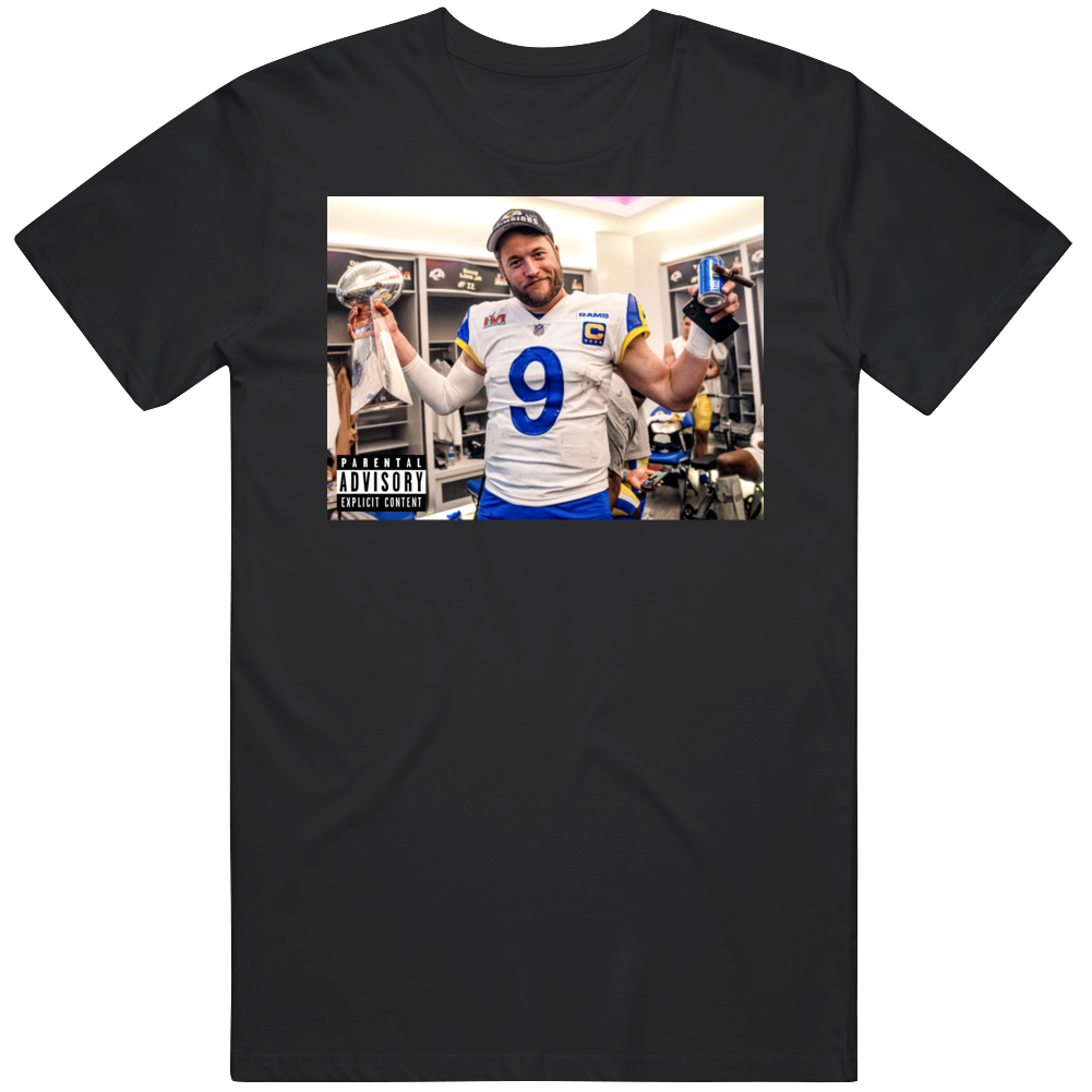 LaLaLandTshirts Matthew Stafford Big Head La Football Fan T Shirt Classic / Royal Blue / Large