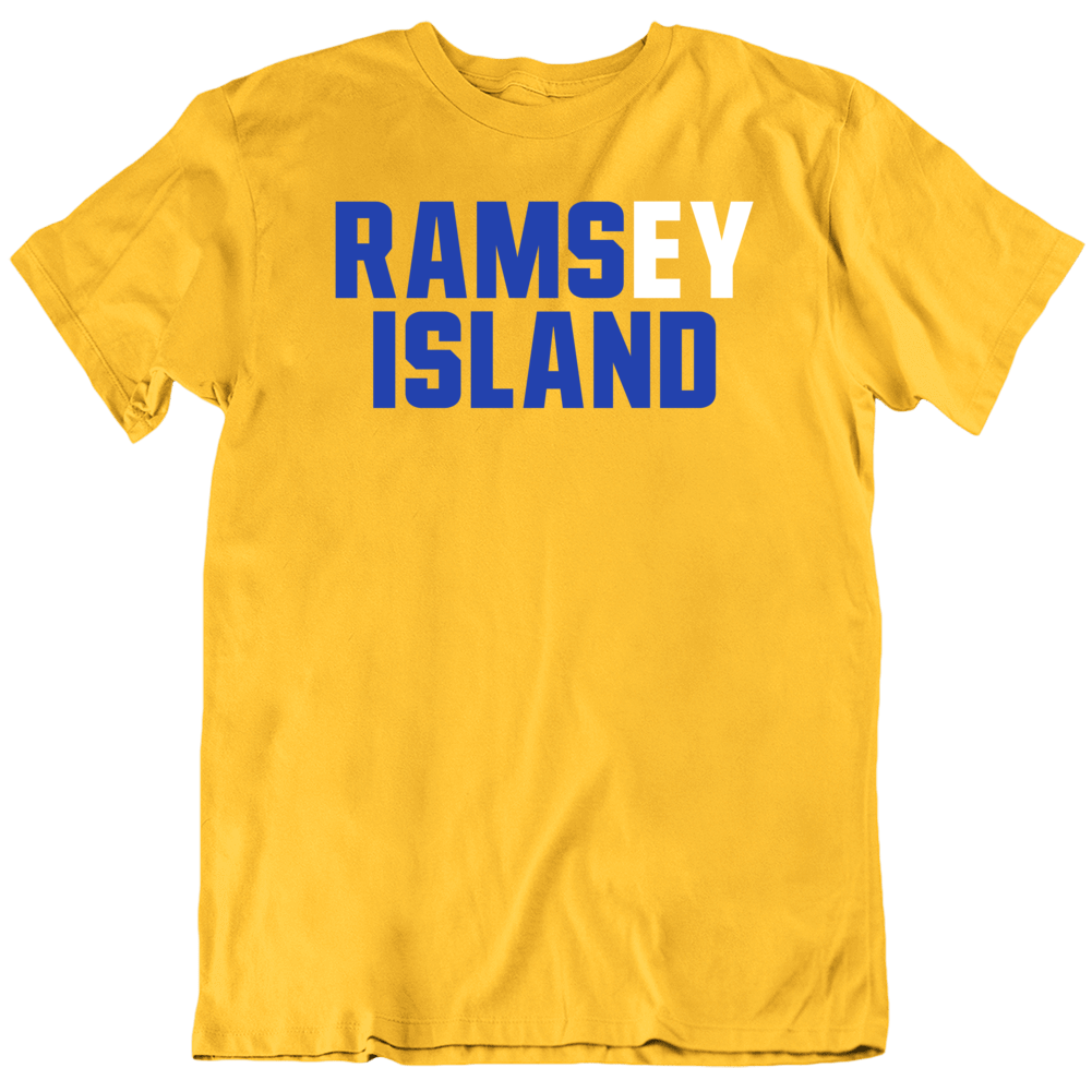 LaLaLandTshirts Jalen Ramsey Ramsey Island La Football Fan T Shirt Crewneck Sweatshirt / Royal Blue / X-Large