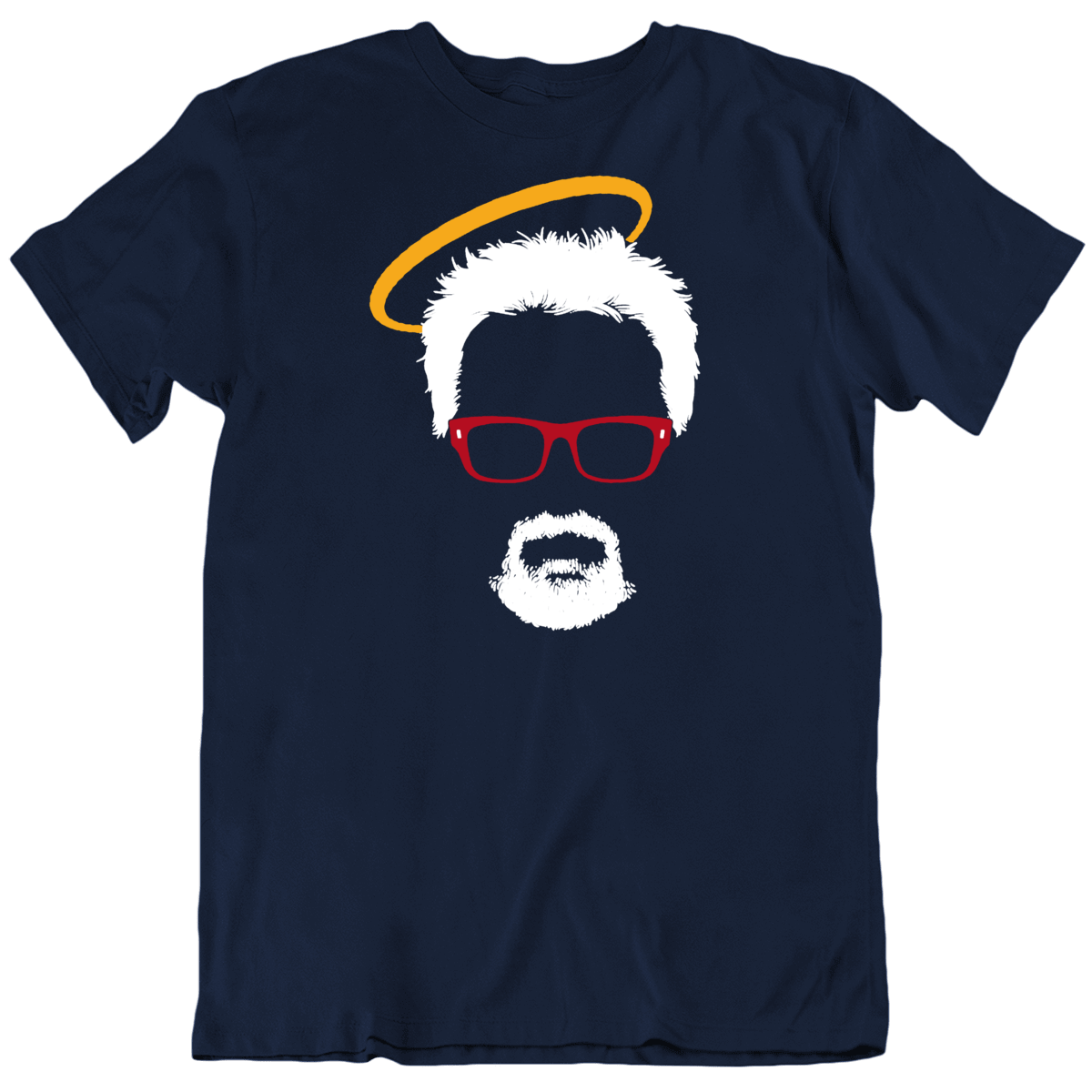 LaLaLandTshirts Joe Maddon Halo Los Angeles California Baseball Fan V2 T Shirt Crewneck Sweatshirt / Red / Small