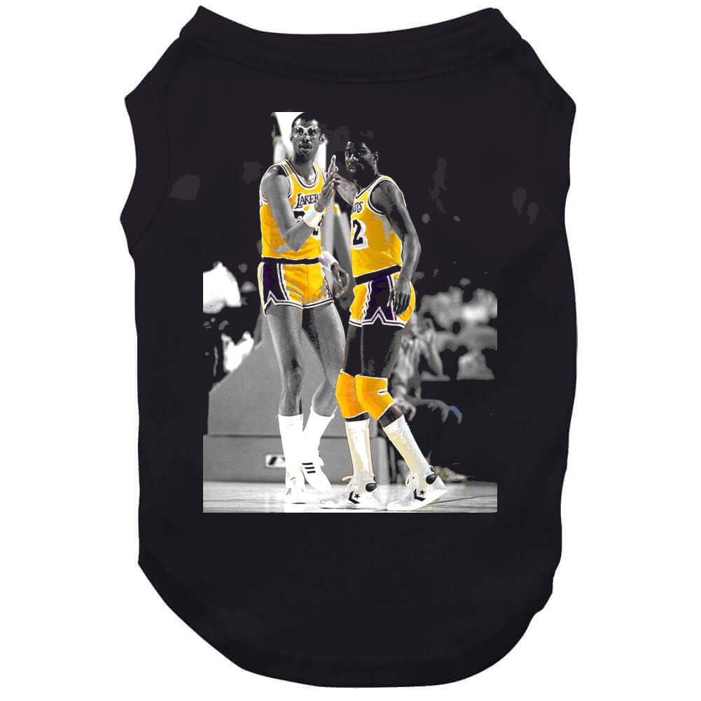 LaLaLandTshirts Magic Johnson Entourage Los Angeles Basketball Fan T Shirt Ladies Tanktop / Black / Medium