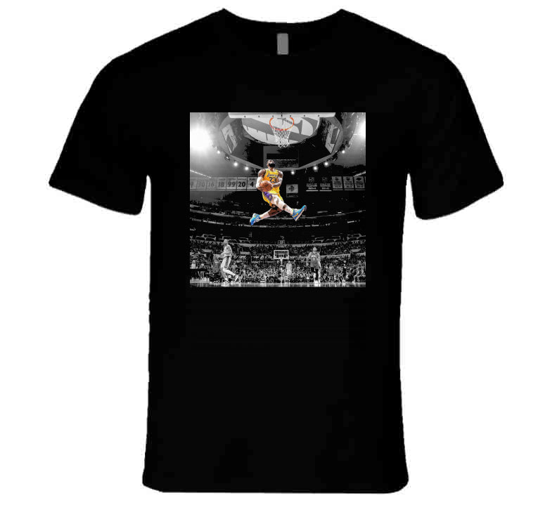 LaLaLandTshirts LeBron James Kobe Dunk Los Angeles Basketball Fan T Shirt Dog / Black / X-Large