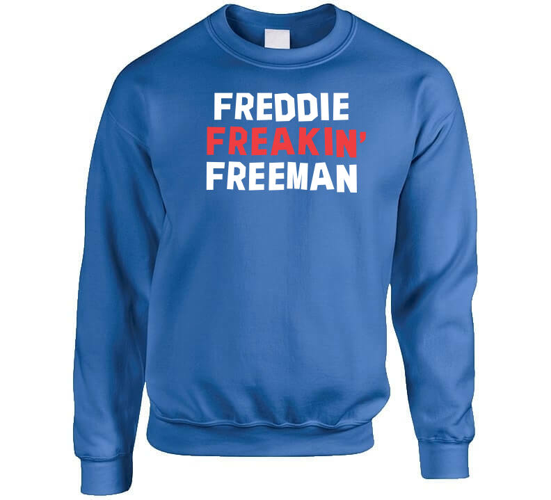 Dodgers Freddie Freeman Swing T-Shirt from Homage. | Ash | Vintage Apparel from Homage.