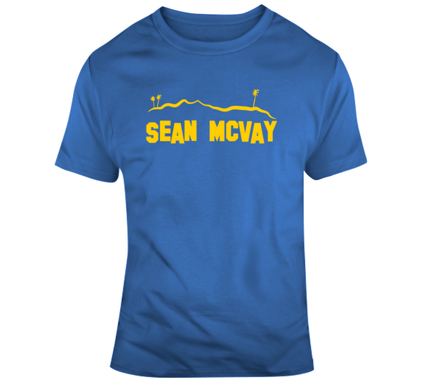 LaLaLandTshirts Sean McVay Slay All Day Coach La Football Fan T Shirt V-Neck / White / 3 X-Large