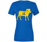 Jared Goff 16 Bighorn Distressed La Football Fan T Shirt