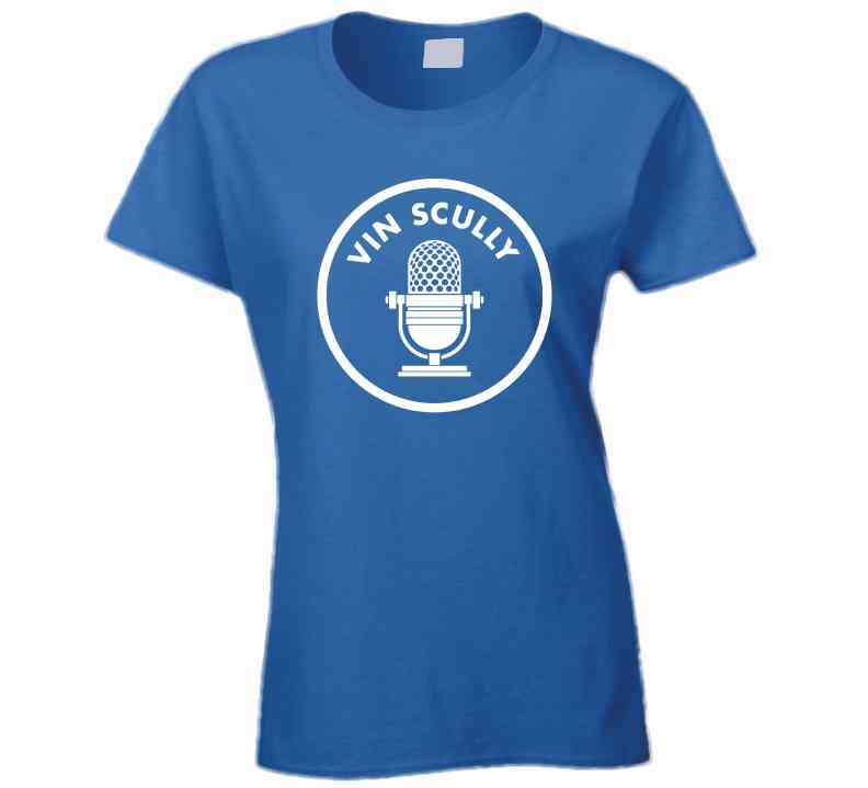 Vin Scully Baseball Hall of Fame Broadcaster Men's T-Shirt - (Small) - Blue