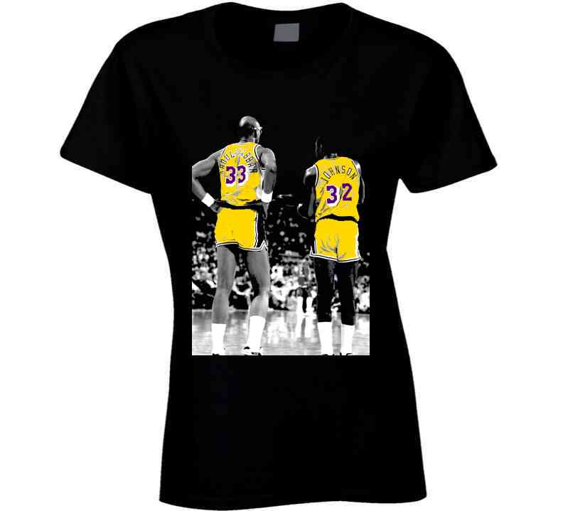 LaLaLandTshirts Showtime Lake Show Magic Johnson Basketball Fan T Shirt Dog / Black / 2 X-Large