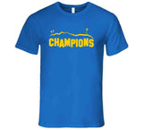 Champions Hollywood Sign La Football Fan T Shirt