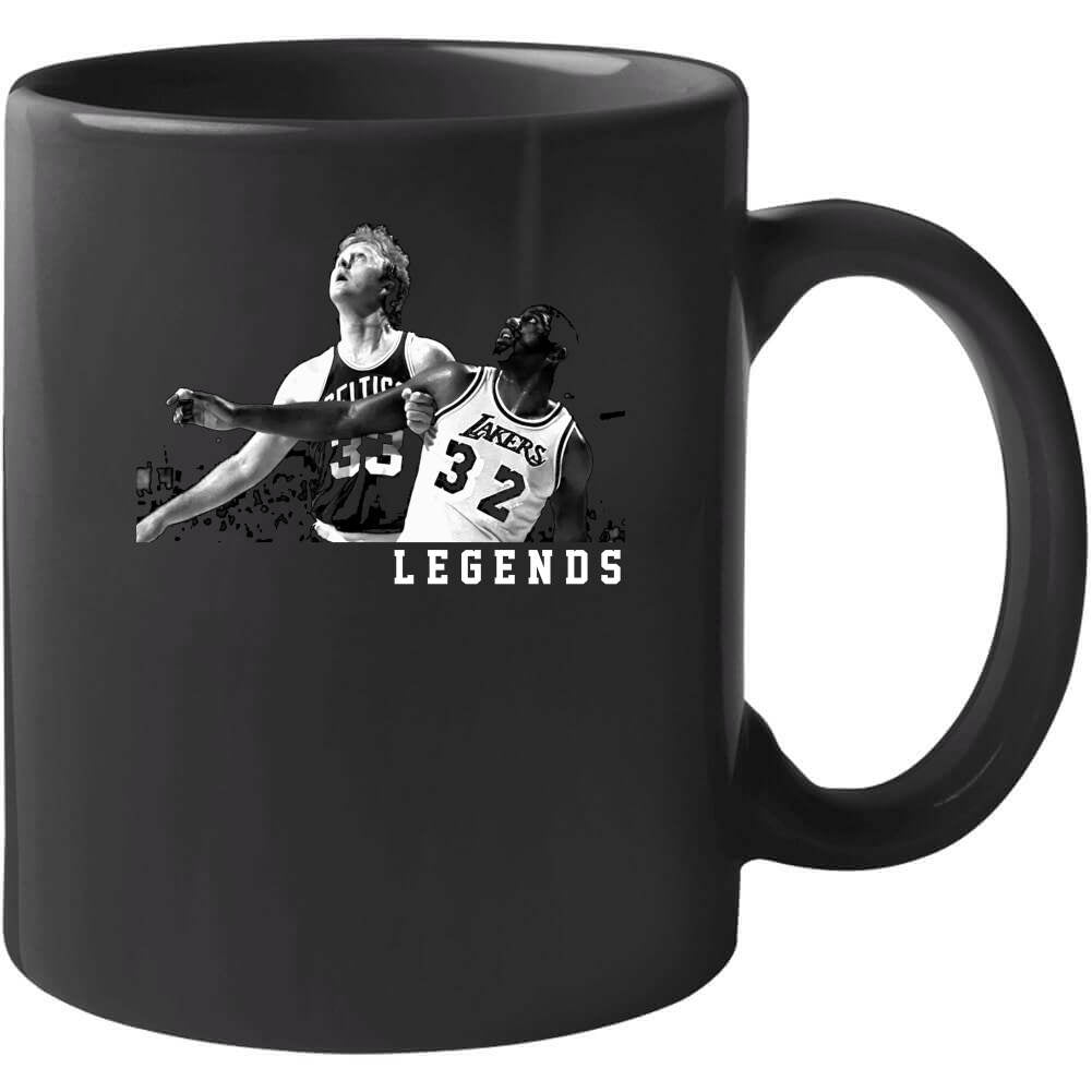 LaLaLandTshirts Showtime Lake Show Magic Johnson Larry Bird Legends Basketball Fan V2 T Shirt Dog / Black / 3 X-Large